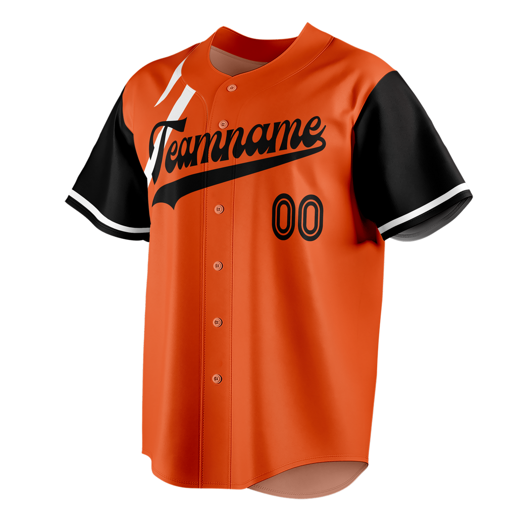 Custom Team Design Orange & Black Colors Design Sports Baseball Jersey BB00SDP041001