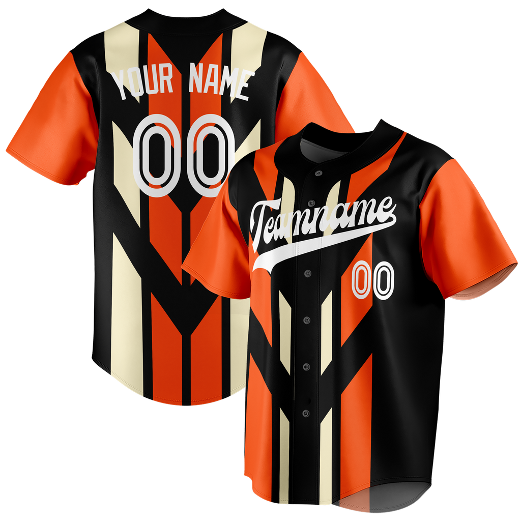 Custom Team Design Black & Orange Colors Design Sports Baseball Jersey BB00SDP070110
