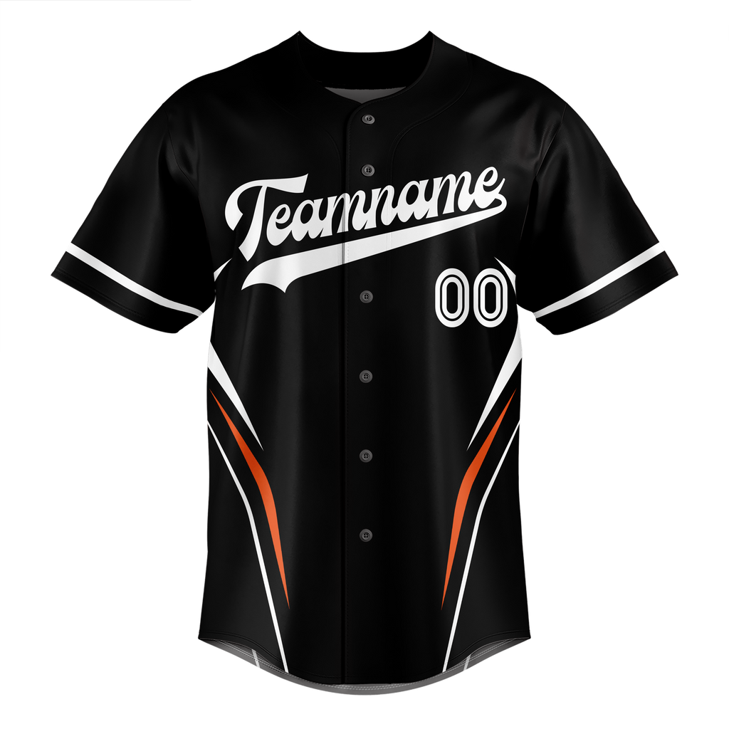 Custom Team Design Black & White Colors Design Sports Baseball Jersey BB00SDP080102