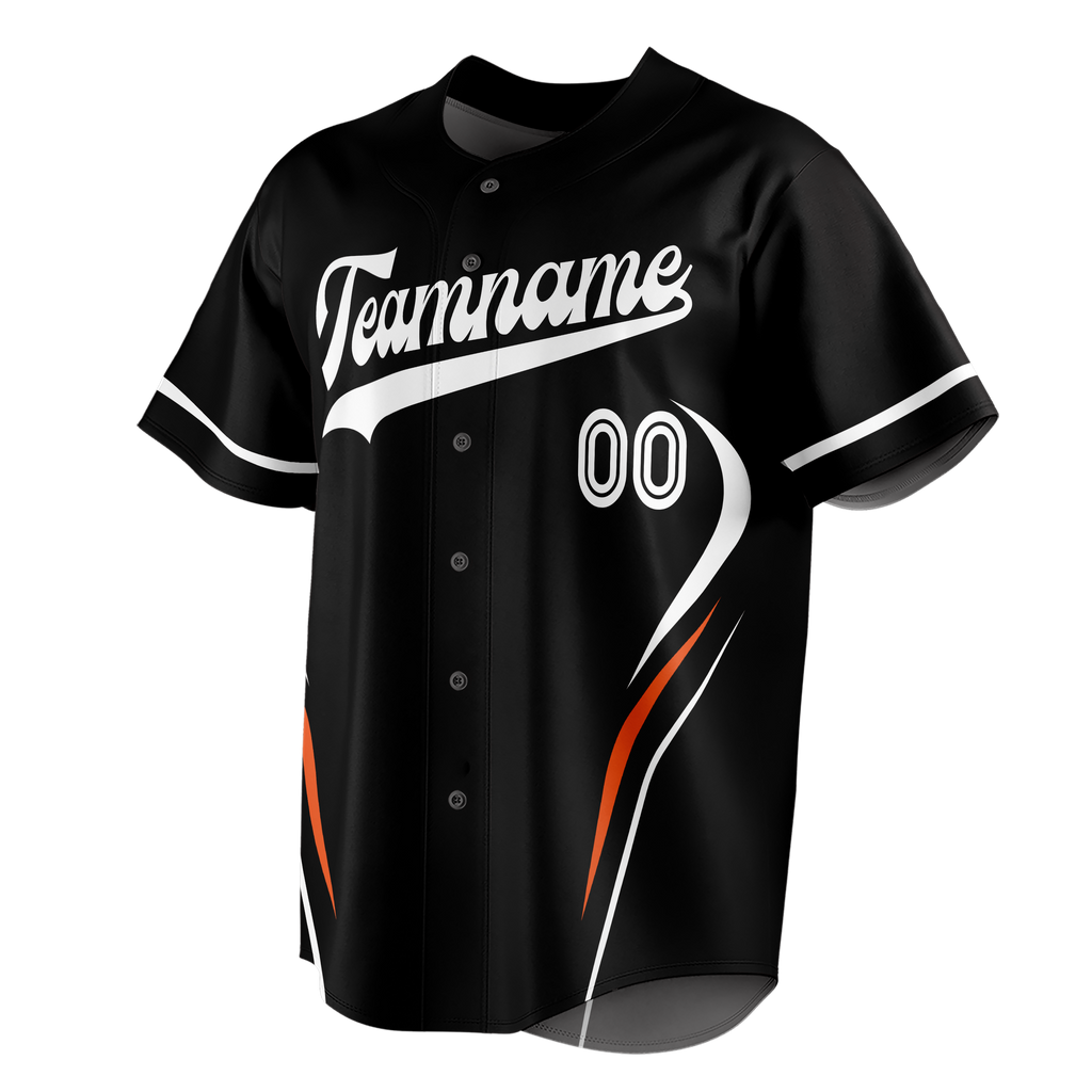 Custom Team Design Black & White Colors Design Sports Baseball Jersey BB00SDP080102