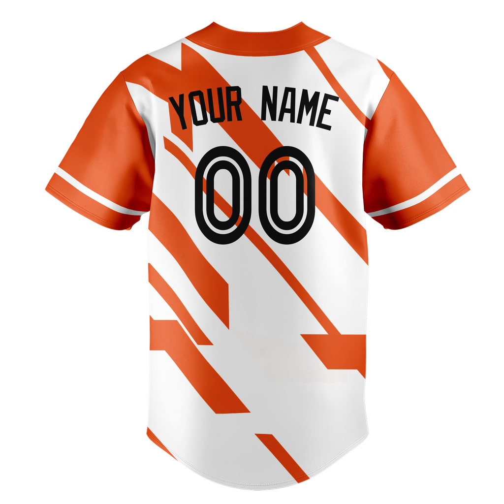 Custom Team Design Orange & White Colors Design Sports Baseball Jersey BB00SDP101002