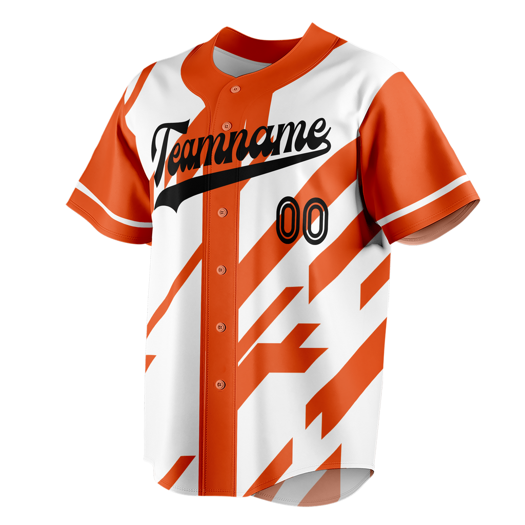 Custom Team Design Orange & White Colors Design Sports Baseball Jersey BB00SDP101002