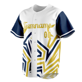Custom Team Design White & Yellow Colors Design Sports Baseball Jersey BB00SF090212