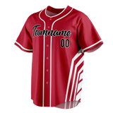 Custom Team Design Red & White Colors Design Sports Baseball Jersey BB00SLC050902