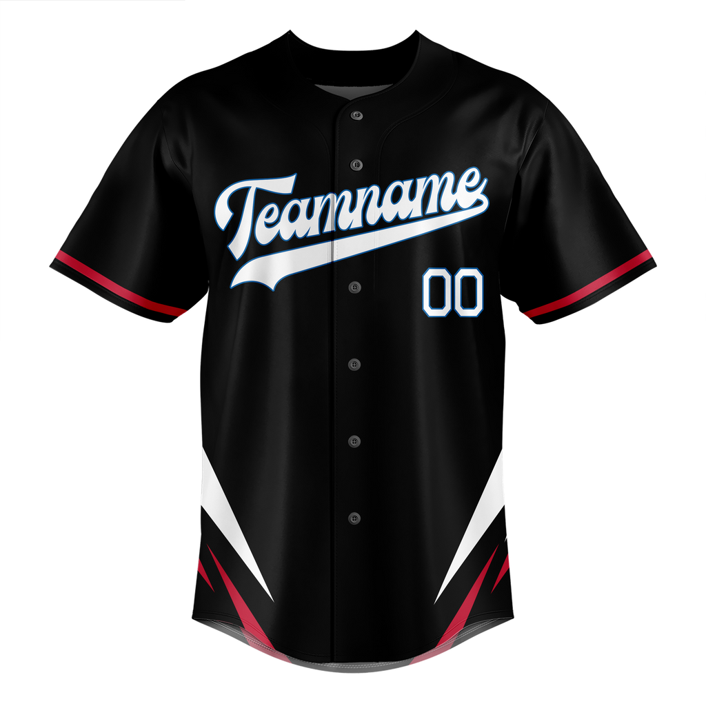 Custom Team Design Black & White Colors Design Sports Baseball Jersey BB00SM050102