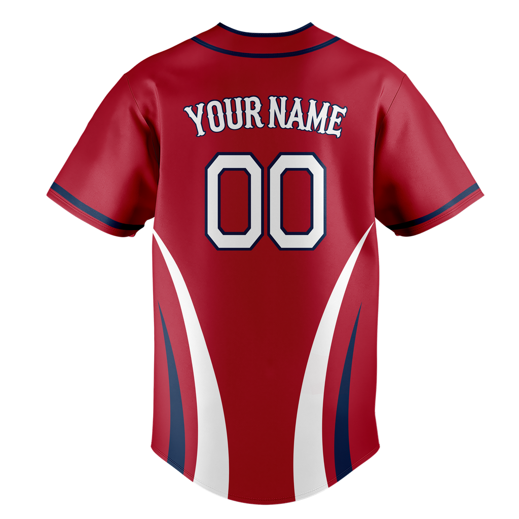 Custom Team Design Red & White Colors Design Sports Baseball Jersey BB00SM060902