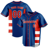 Custom Team Design Blue & Red Colors Design Sports Baseball Jersey BB00TBJ042009