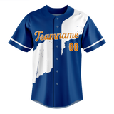 Custom Team Design White & Blue Colors Design Sports Baseball Jersey BB00TBJ090220