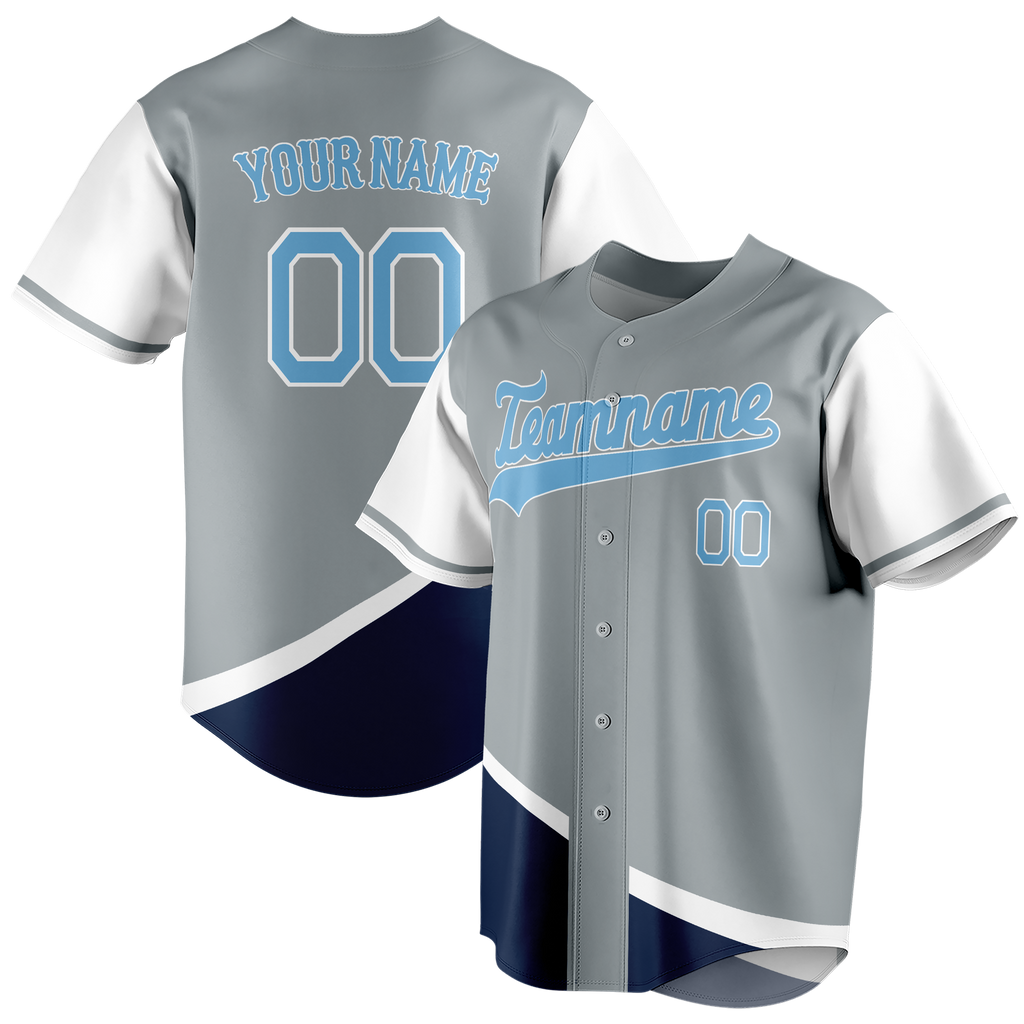 Custom Team Design White & Navy Blue Colors Design Sports Baseball Jersey BB00TBR090218