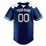 Custom Team Design Navy Blue & White Colors Design Sports Baseball Jersey BB00TBR101802