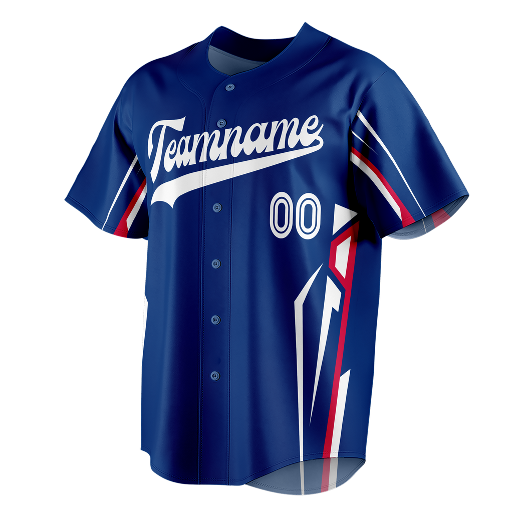 Custom Team Design Royal Blue & White Colors Design Sports Baseball Jersey BB00TR011902