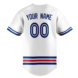 Custom Team Design White & Royal Blue Colors Design Sports Baseball Jersey BB00TR030219
