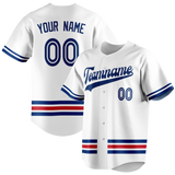 Custom Team Design White & Royal Blue Colors Design Sports Baseball Jersey BB00TR030219
