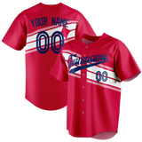 Custom Team Design Red & White Colors Design Sports Baseball Jersey BB00TR090902
