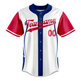 Custom Team Design White & Royal Blue Colors Design Sports Baseball Jersey BB00TR100219