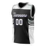Custom Unisex Black & White Pattern Basketball Jersey BS0000110102