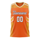 Custom Unisex Light Orange & Yellow Pattern Basketball Jersey BS0000111112