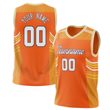 Custom Unisex Light Orange & Yellow Pattern Basketball Jersey BS0000111112