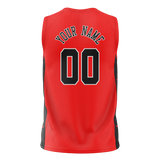 Custom Unisex Red & Black Pattern Basketball Jersey BS0000150901