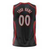 Custom Unisex Black & Red Pattern Basketball Jersey BS0000230109