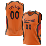 Custom Unisex Light Orange & Black Pattern Basketball Jersey BS0000231101