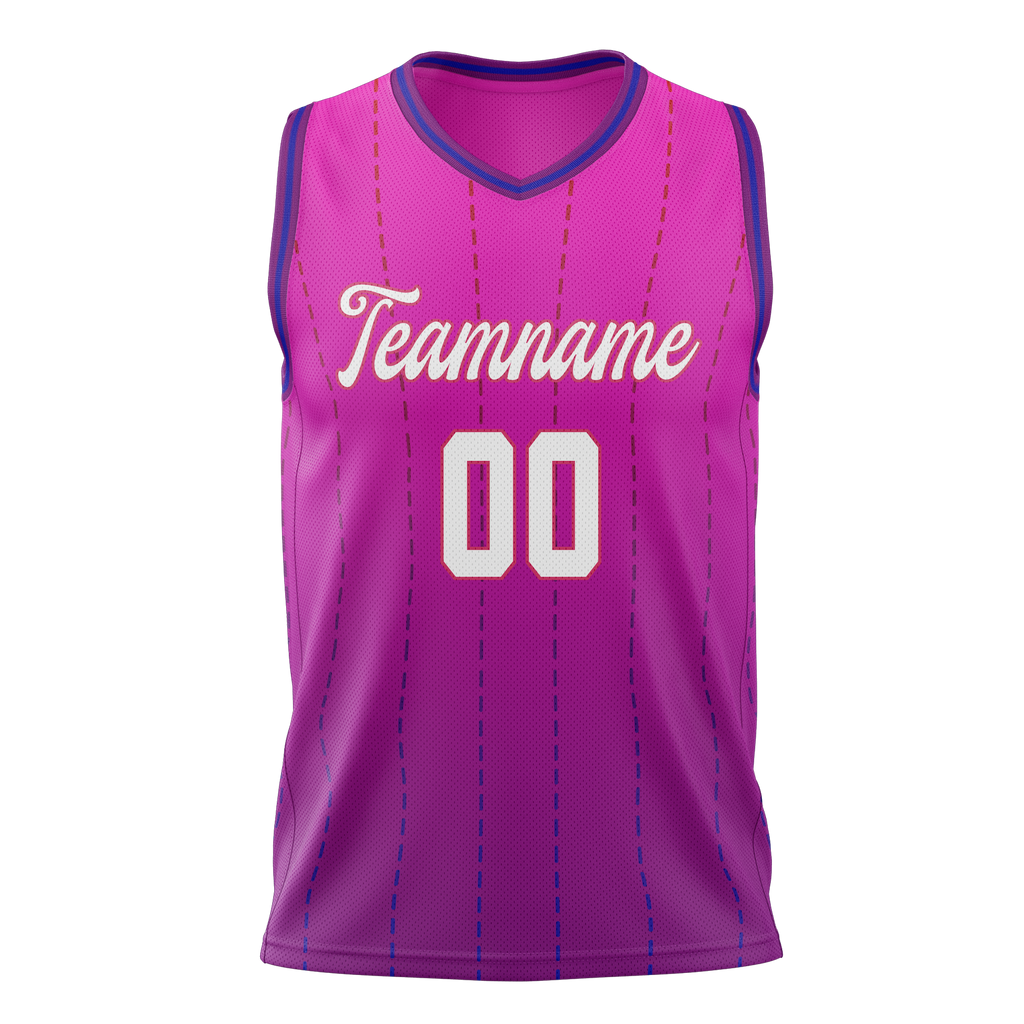 Custom Unisex Light Purple & Pink Pattern Basketball Jersey BS0000382425