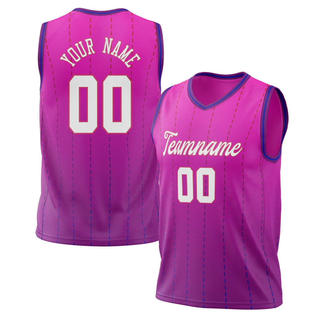 Custom Unisex Light Purple & Pink Pattern Basketball Jersey BS0000382425