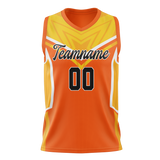 Custom Unisex Light Orange & Yellow Pattern Basketball Jersey BS0000431112