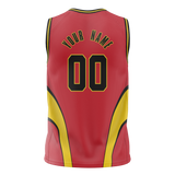 Custom Team Design Red & Yellow Colors Design Sports Basketball Jersey BS00AH060912