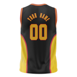 Custom Team Design Black & Yellow Colors Design Sports Basketball Jersey BS00AH100112