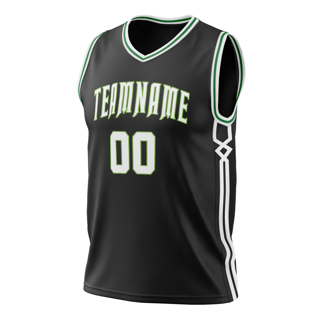 Custom Team Design Black & White Colors Design Sports Basketball Jersey BS00BC020102