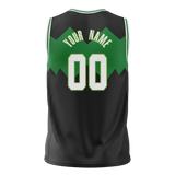 Custom Team Design Black & Green Colors Design Sports Basketball Jersey BS00BC030114