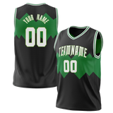 Custom Team Design Black & Green Colors Design Sports Basketball Jersey BS00BC030114