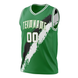 Custom Team Design Green & Black Colors Design Sports Basketball Jersey BS00BC041401