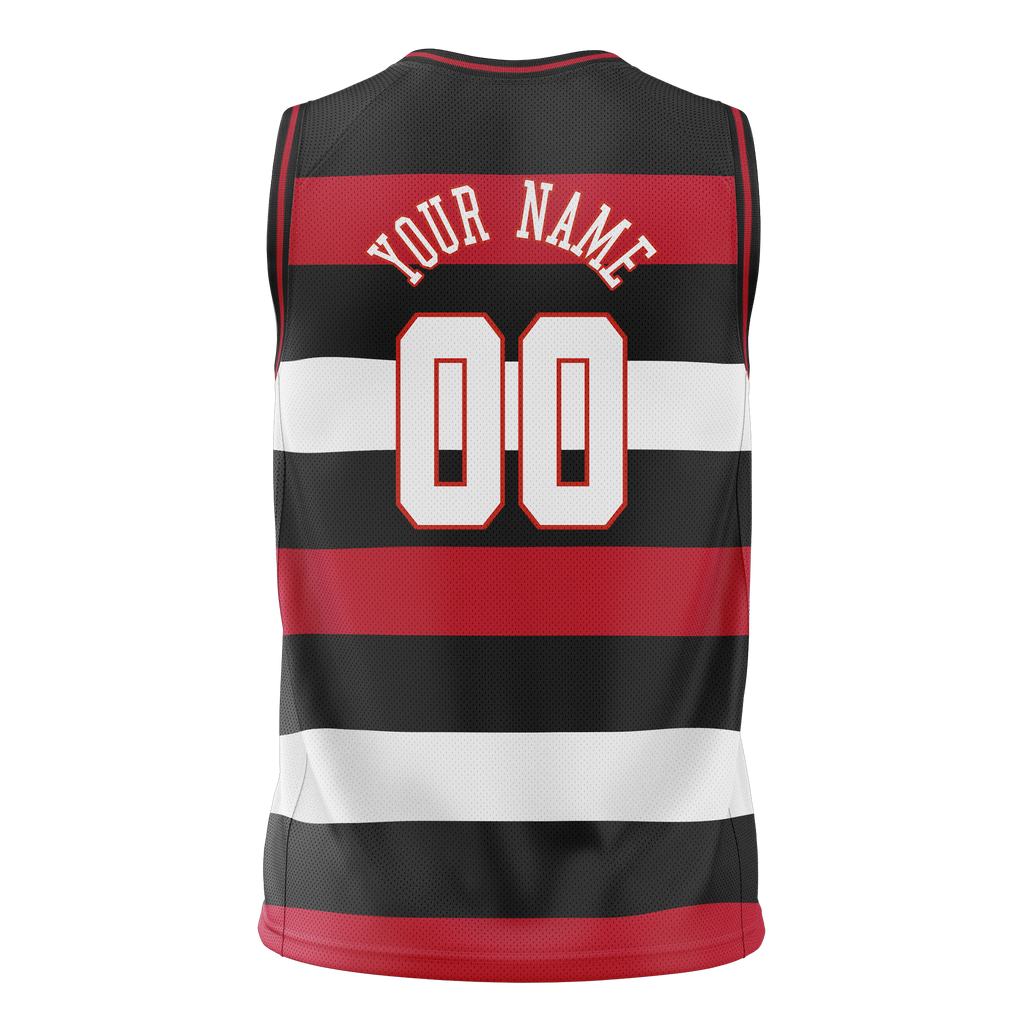 Custom Team Design Black & Red Colors Design Sports Basketball Jersey BS00CB040109