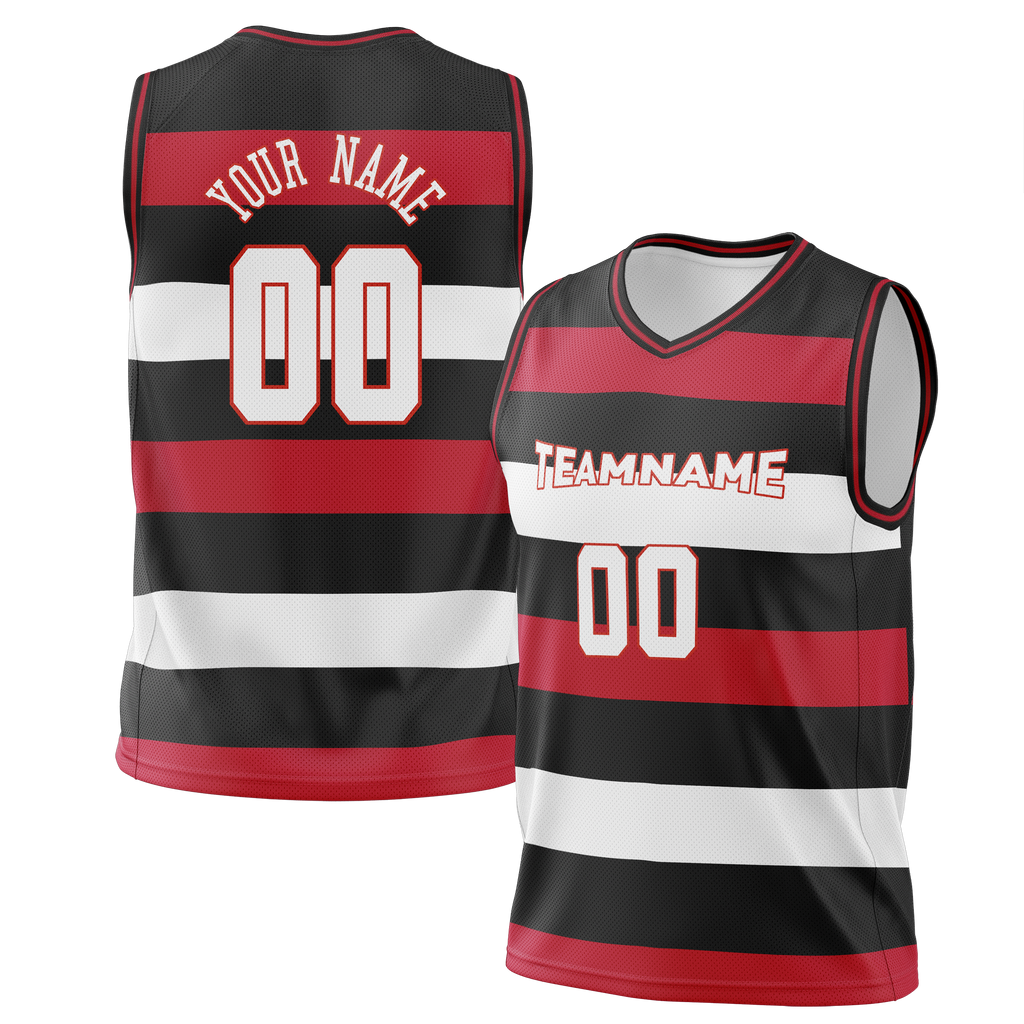 Custom Team Design Black & Red Colors Design Sports Basketball Jersey BS00CB040109