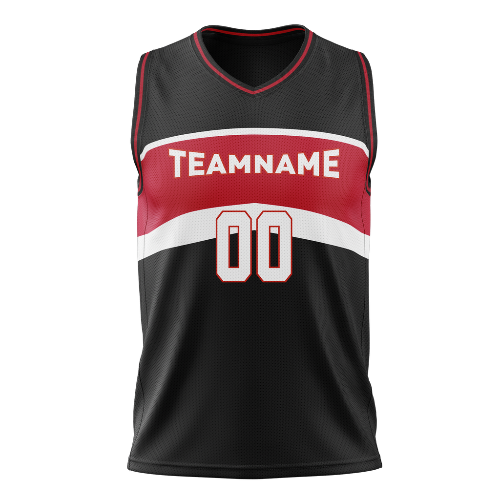 Custom Team Design Black & Red Colors Design Sports Basketball Jersey BS00CB080109