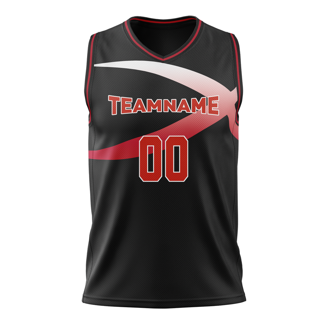 Custom Team Design Black & Red Colors Design Sports Basketball Jersey BS00CB090109
