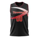 Custom Team Design Black & Red Colors Design Sports Basketball Jersey BS00CB090109
