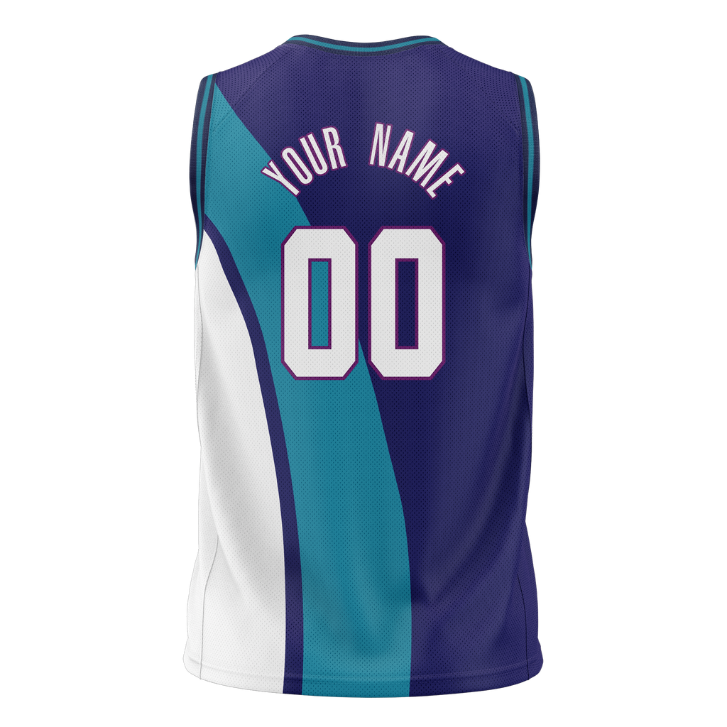 Custom Team Design Purple & Royal Blue Colors Design Sports Basketball Jersey BS00CH012319