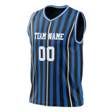 Custom Team Design Black & Blue Colors Design Sports Basketball Jersey BS00DM020120