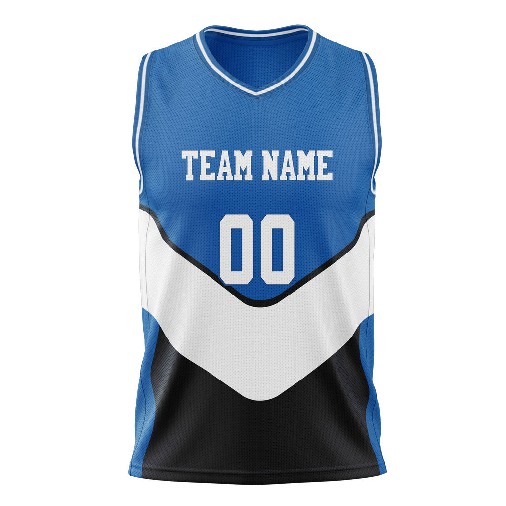 Custom Team Design Blue & White Colors Design Sports Basketball Jersey BS00DM052002