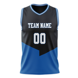 Custom Team Design Black & Blue Colors Design Sports Basketball Jersey BS00DM070120