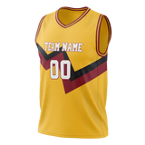 Custom Team Design Yellow & Maroon Colors Design Sports Basketball Jersey BS00DN031208