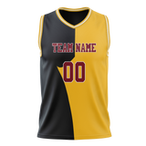 Custom Team Design Yellow & Black Colors Design Sports Basketball Jersey BS00DN051201