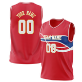 Custom Team Design Red & Blue Colors Design Sports Basketball Jersey BS00DP030920