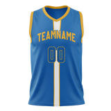 Custom Team Design Blue & Gold Colors Design Sports Basketball Jersey BS00GSW022013