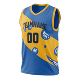 Custom Team Design Blue & Gold Colors Design Sports Basketball Jersey BS00GSW062013