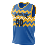 Custom Team Design Blue & Gold Colors Design Sports Basketball Jersey BS00GSW072013