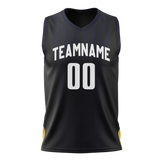 Custom Team Design Navy Blue & Yellow Colors Design Sports Basketball Jersey BS00IP081812